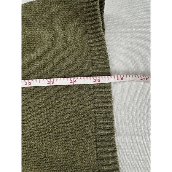 Old Navy Womens Olive Green V Neck V Back Sweater M Preppy Y2K Classic Minimal - Picture 8 of 8
